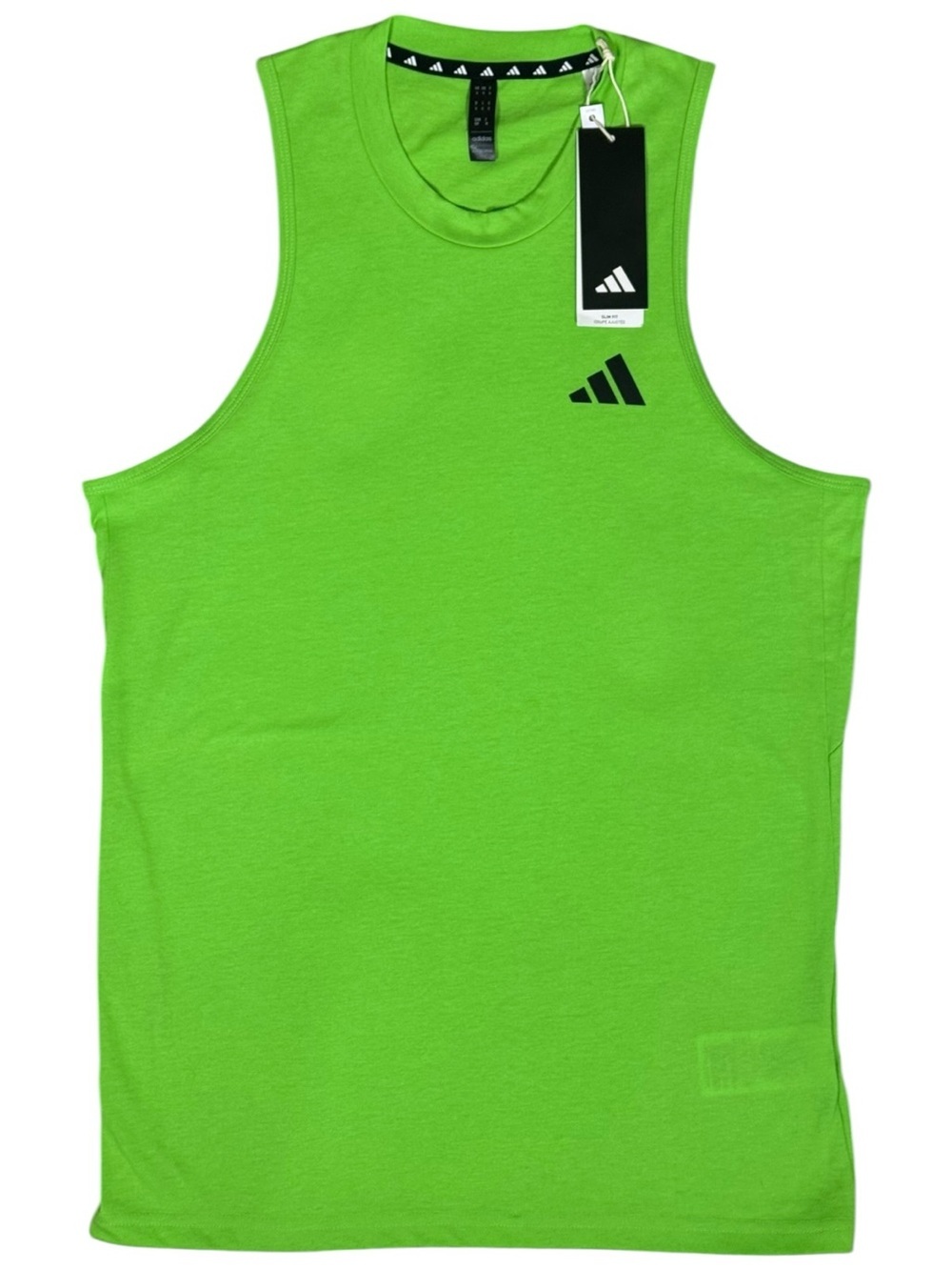 adidas Men’s Train Essentials Feelready Tank Top NWT Neon Green Slim Fit S